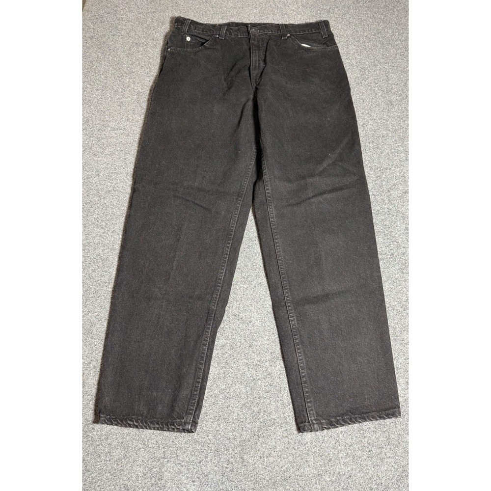 Vintage 90s‎ Levi's 550 Orange Tab Relaxed Tapered Black 38x32 Actual 37x29.5